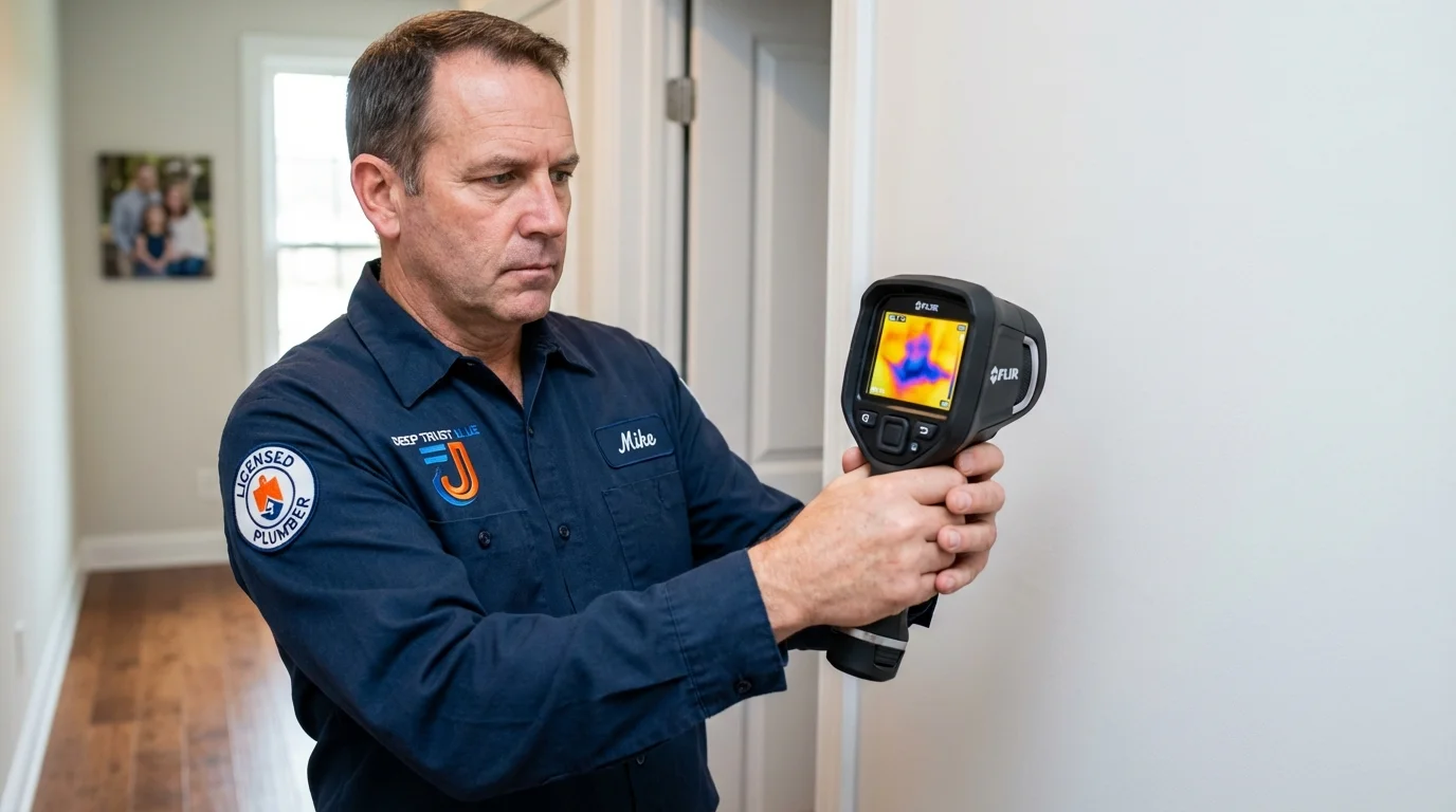 Thermal imaging leak detection by Johns Plumbing LLC in Derry